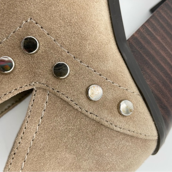 MARC FISHER Dayne Studded Booties Dark Natural Suede Size 8.5 M - Picture 15 of 17
